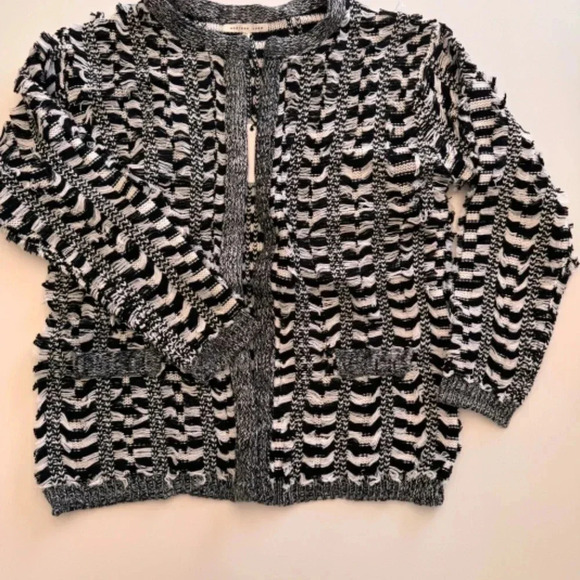 Anthropologie- Endless Rose-NWT- Bohemian-Fringe-Open-Sweater-Fall--M/L - Picture 6 of 13